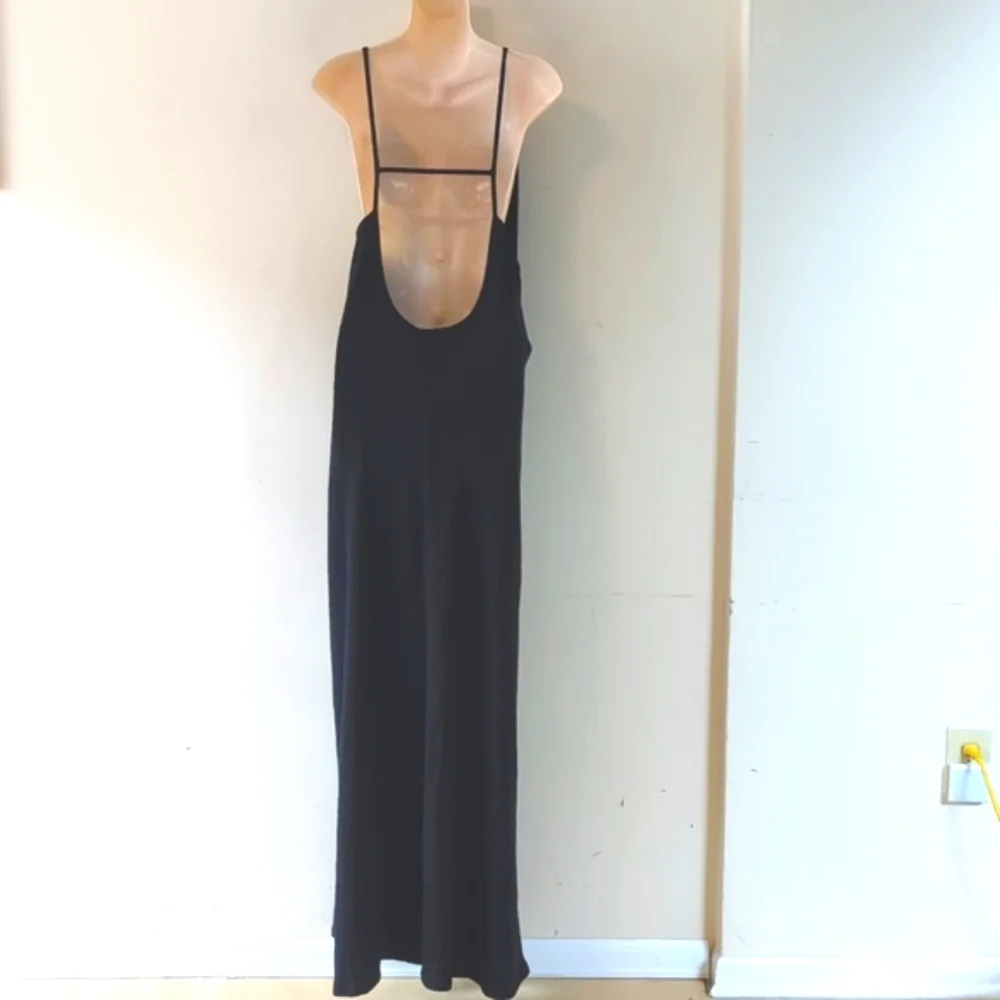 Free People Beach Textured True Wrap Strappy Maxi Dress L - Picture 4 of 16